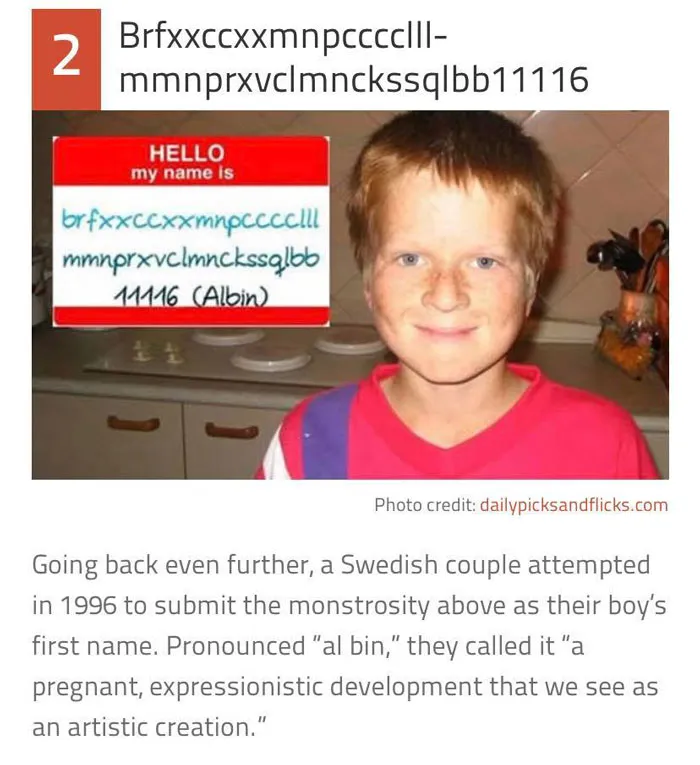 30 Hilariously Unfortunate Names Parents Actually Give Their Children, As Shared In This Facebook Group