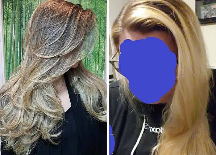 Expectativa vs. realidad (200 dólares después). El peluquero intentó convencerme de que era lo mismo. No. No. No