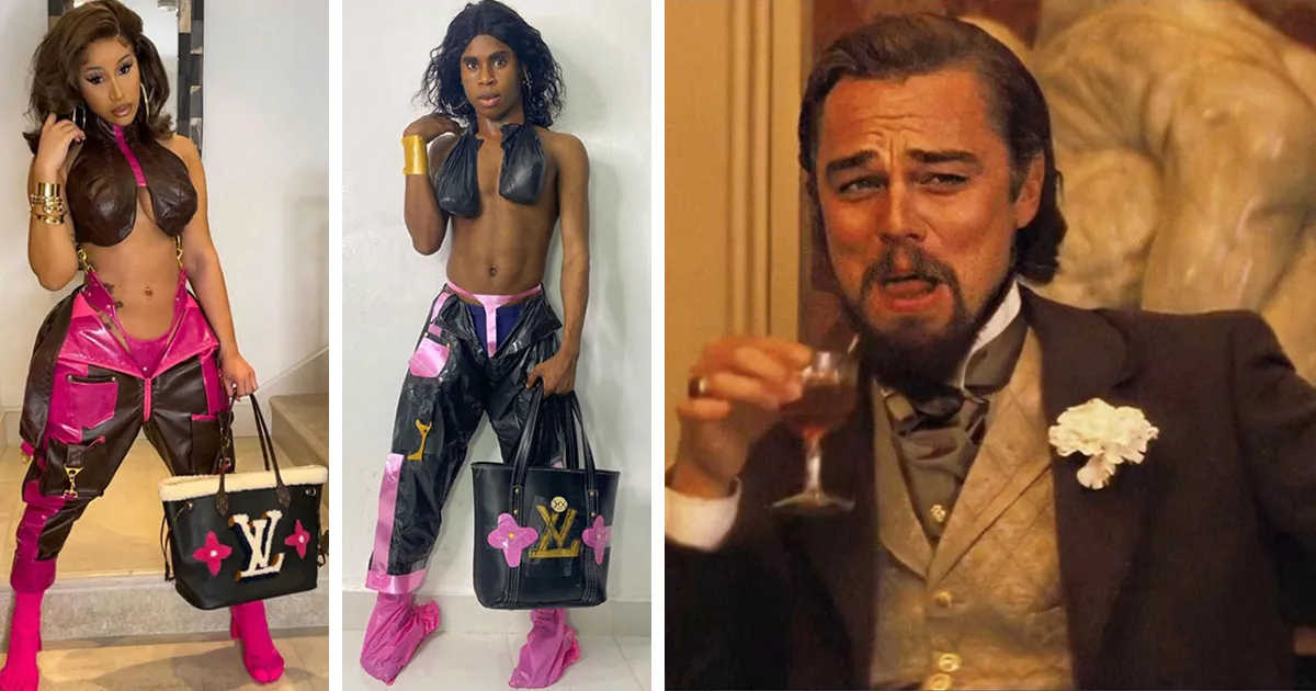 30 Divertidas recreaciones de bajo presupuesto de los ridículos atuendos de los famosos, por Funny Toheeb