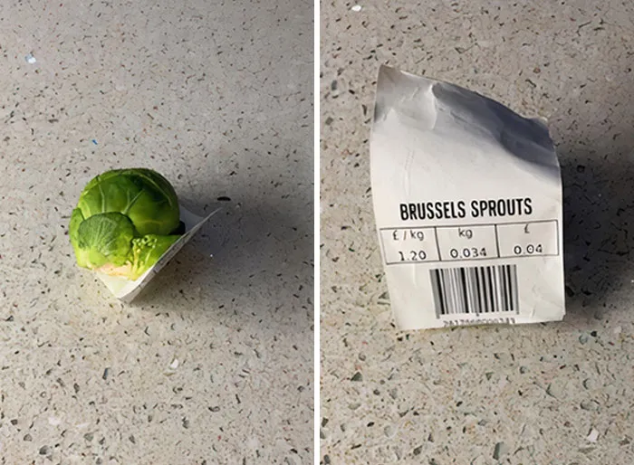 Ordered One Brussel Sprout Instead Of 1 Kg. Need To Cut It Into Four To Go Round