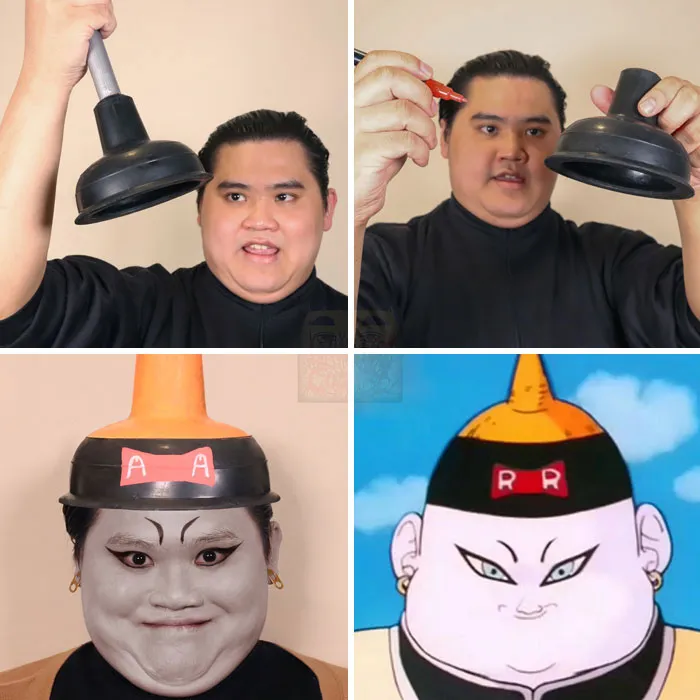 Este chico hace los cosplays más creativos y locos con muy poco presupuesto (nuevas fotos)