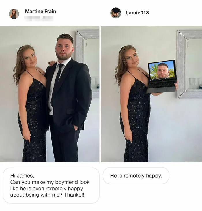 New Hilarious Photoshop Edits By Master Troll James Fridman Who Takes Photo Requests Too Literally (18 Pics)
