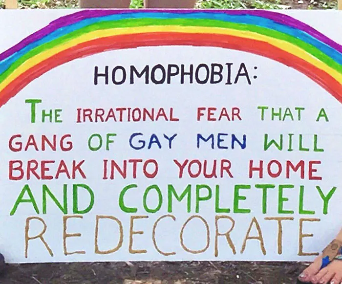 Pictures From The Equality March For Pride & Unity At The Texas Capitol. My "Homophobia" Sign Made It Into A Gay Rights Magazine