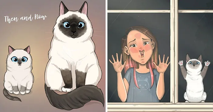 "What It's Like To Have A Cat": 40 Illustrations By This Artist (New Pics)