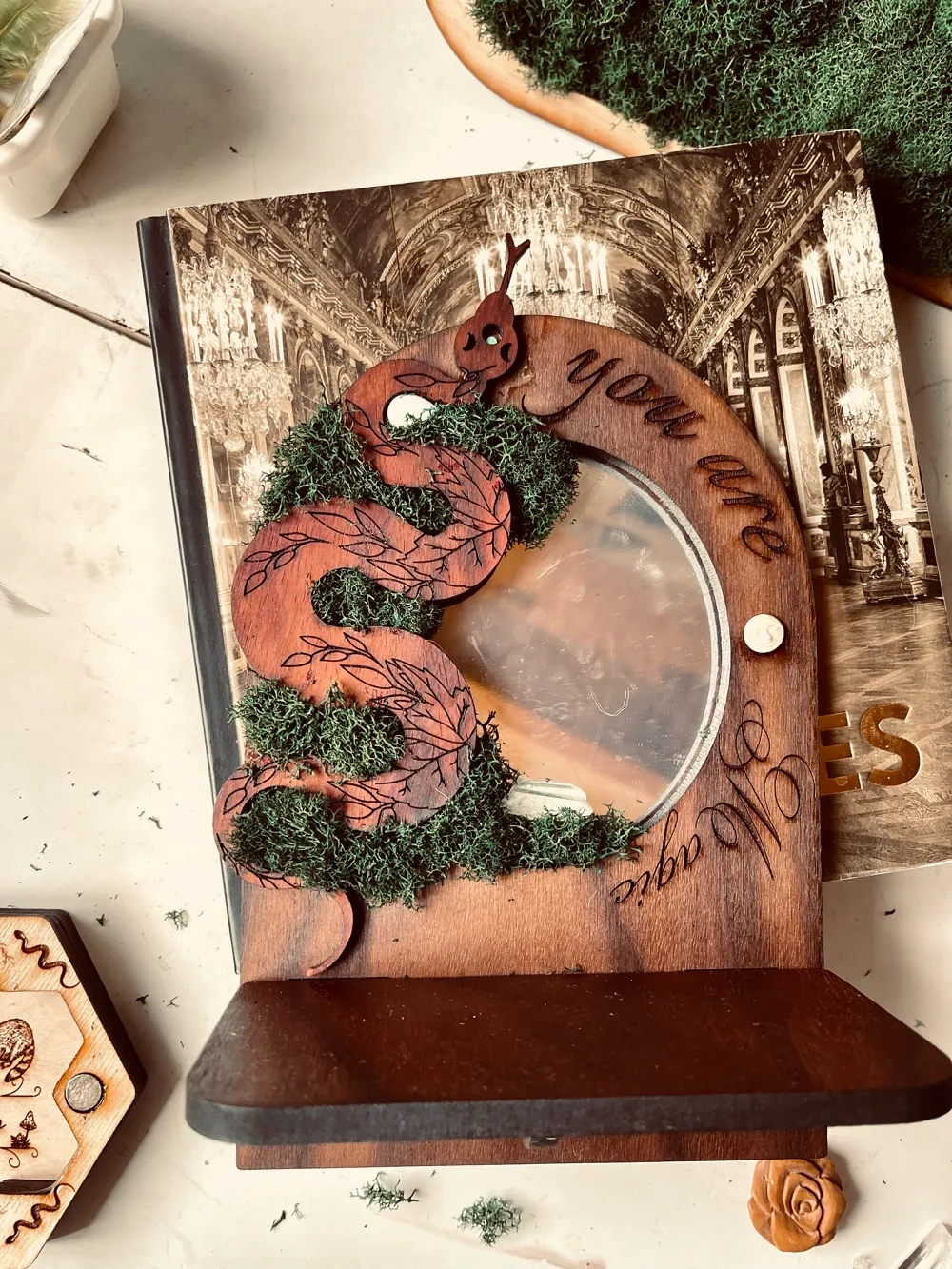 Carved Goblincore Mirror For My Little On Glowforge