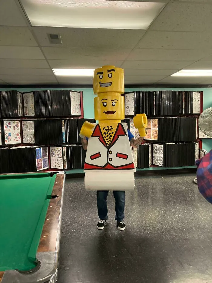 Found This Costume With An Extra Head That Snaps Onto The Other Head In A Dumpster