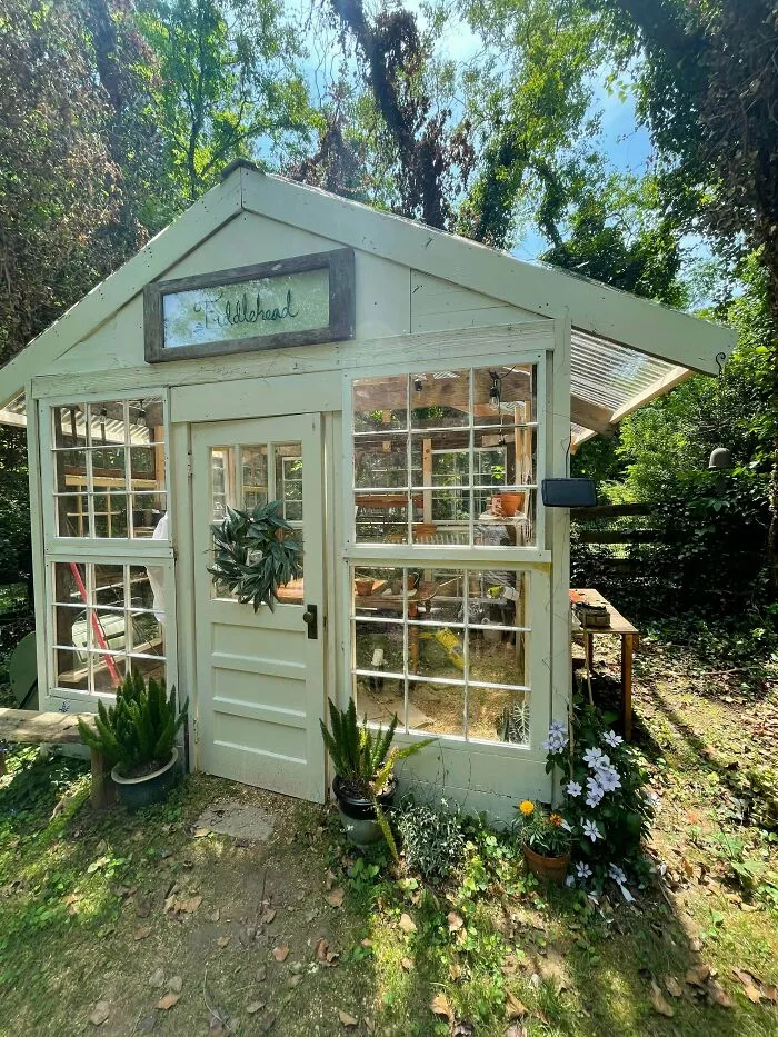 Wife Wanted A Greenhouse. Repurposed Wood And Windows