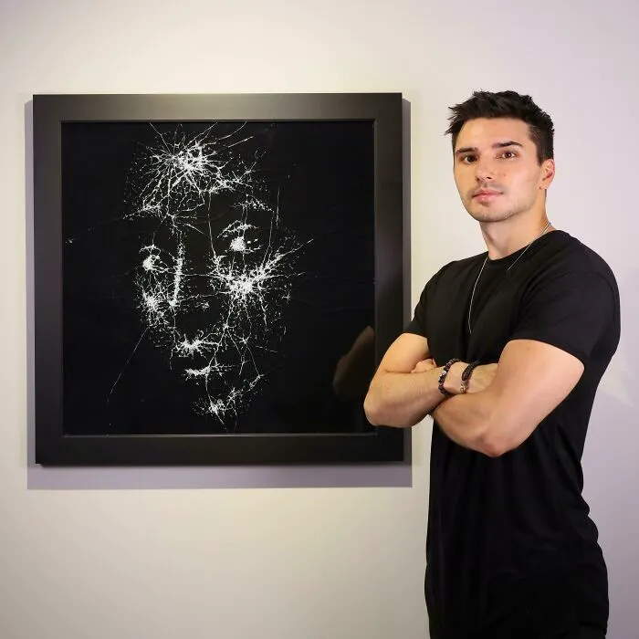 I Made A Portrait By Smashing Glass!