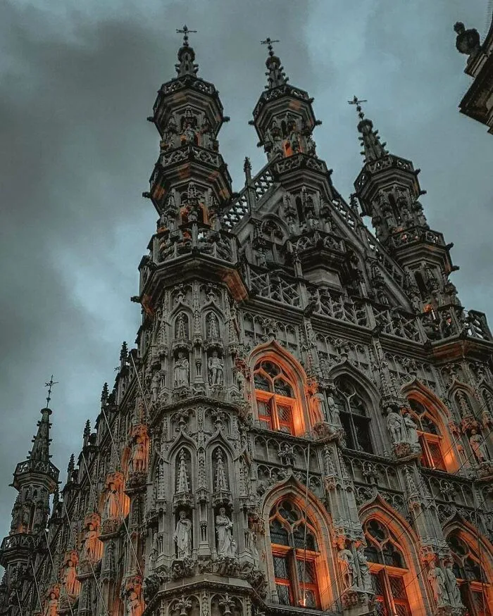 Leuven Town Hall (1448-1469) Belgium, One Of The Best-Known Gothic Town Halls Worldwide & It Took Three Architects And Thirty Years To Build It