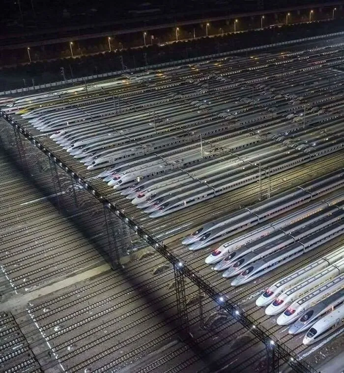 High Speed Trains In Nanjing, China