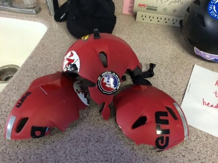 This Helmet Saved A 5-1/2 Year Old Involved In A Collision Saturday From A Significant Brain Injury Or Worse. Helmets Are Good