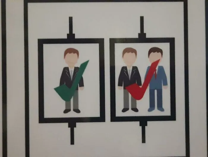1 persona está bien, 2 personas también está bien pero en rojo