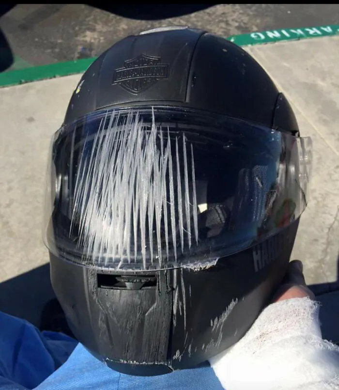 Motorcycle Helmet Post Crash
