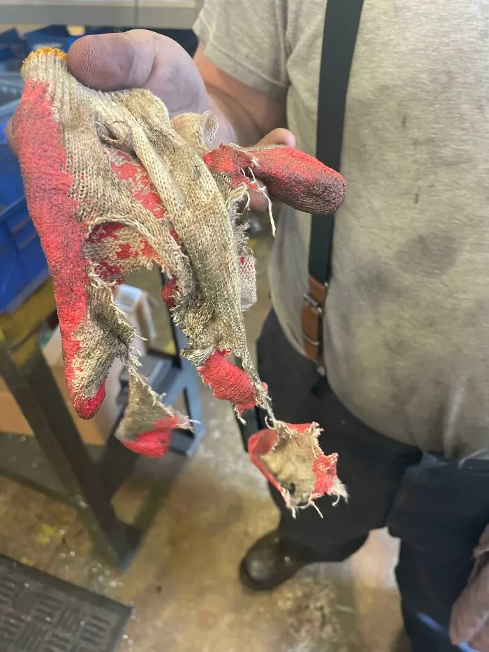 I’m Not Sure How Many Times I Have Told Coworkers This. Never Wear Gloves Near A Spindle Or A Belt