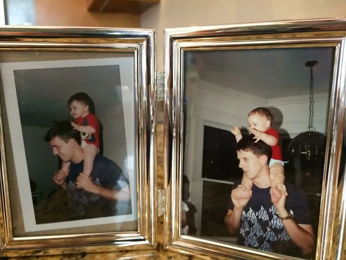 My Dad And I (Right 1993) And My Son And I (Left 2016)