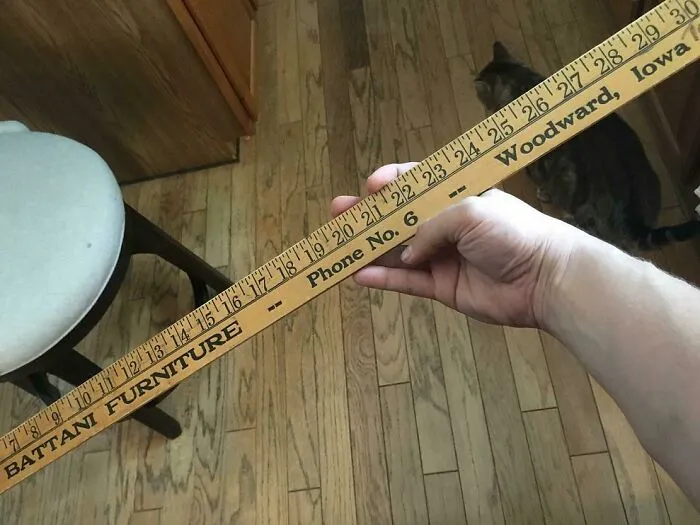 This Yardstick I Found In My Attic Is Old Enough To Have A 1 Digit Phone Number