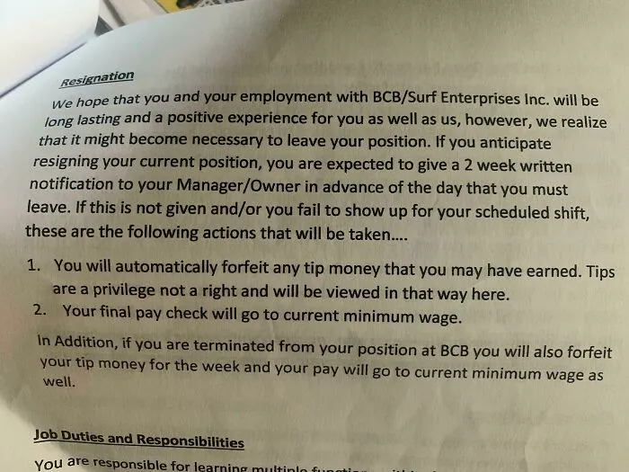 My Girlfriends Last Job Has An Interesting Response To Quitting