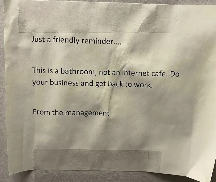 Sign Posted In A Walgreens Bathroom