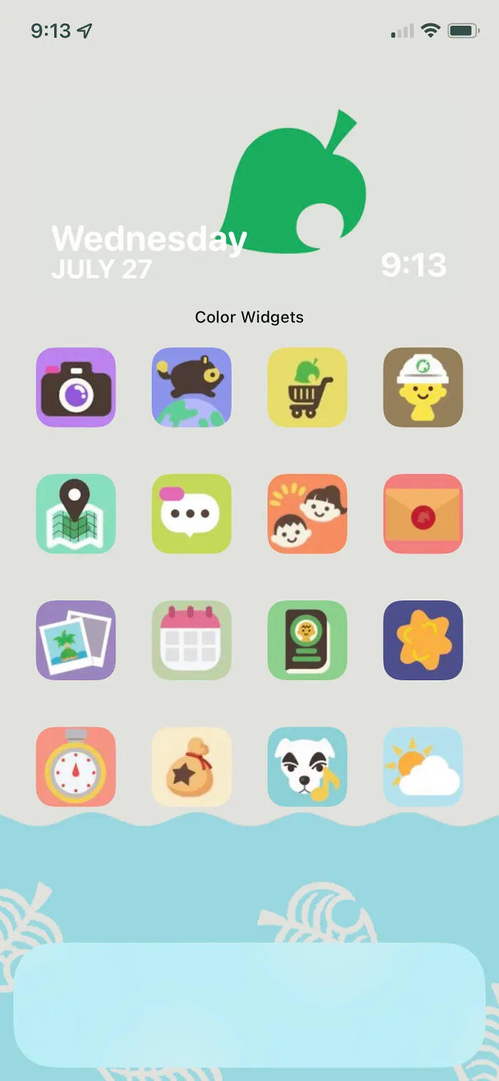 My Animal Crossing Home Screen. I Spent A Lot Of Time Making It!