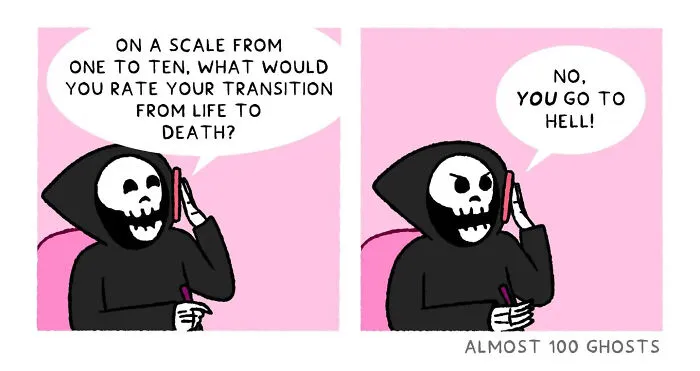 This Artist Makes Adorable Comics Showing The Funny Side Of The Afterlife (35 Pics)