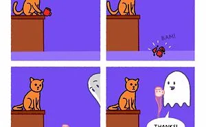 This Artist Makes Adorable Comics Showing The Funny Side Of The Afterlife (35 Pics)