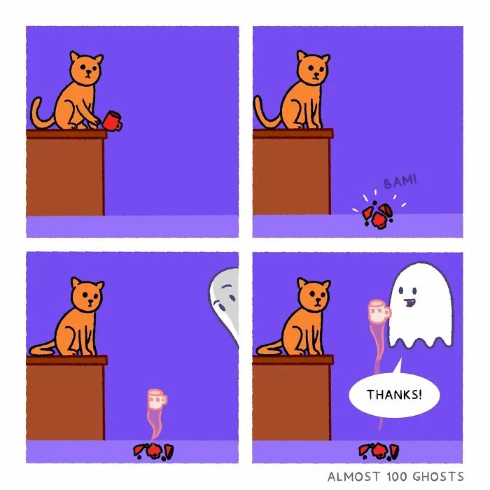This Artist Makes Adorable Comics Showing The Funny Side Of The Afterlife (35 Pics)