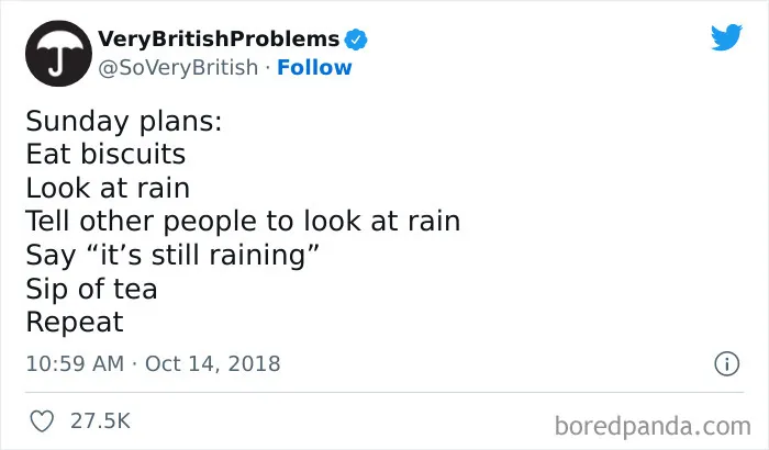 40 Funny “Very British Problems” About The UK Just Being The UK, As Shared On This Twitter Page