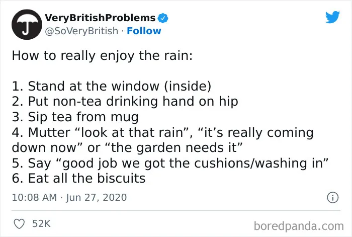 40 Funny “Very British Problems” About The UK Just Being The UK, As Shared On This Twitter Page