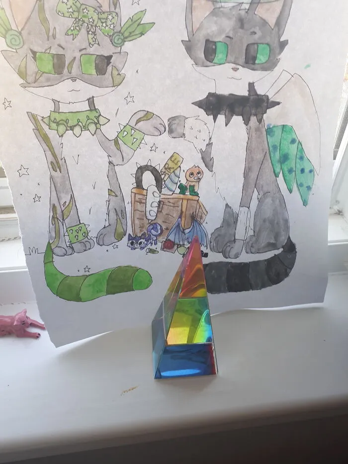 A Glass Pyramid. (Dont Mind The Art, Every Other Place Is Full With Clutter)