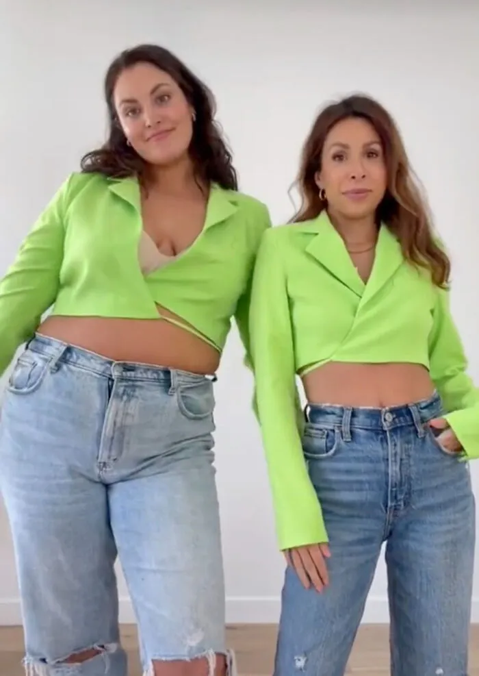 Estas mujeres comparan las tallas XL y XS de la misma ropa y sus videos se hacen virales
