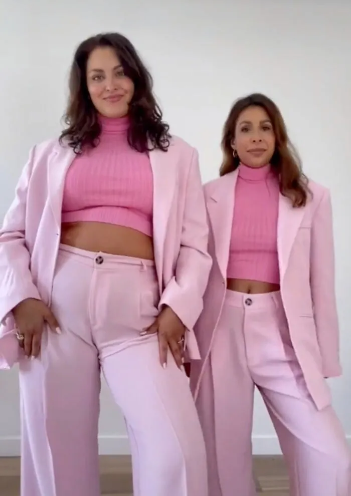 Estas mujeres comparan las tallas XL y XS de la misma ropa y sus videos se hacen virales