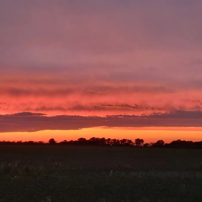 Sunset In Hues Of Red. Sedgwick, Ks June 27th, 2022