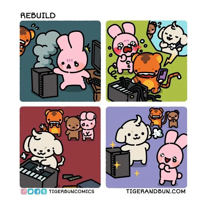 I Created Comics About A Tiger And Bunny Inspired By My Life With My Husband (30 Pics)