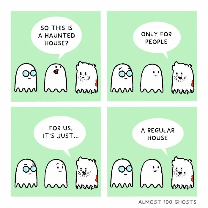 This Artist Makes Adorable Comics Showing The Funny Side Of The Afterlife (35 Pics)