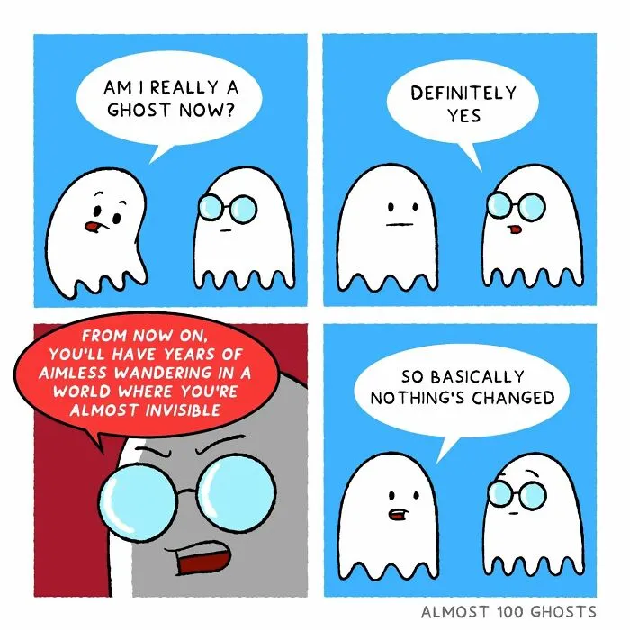 This Artist Makes Adorable Comics Showing The Funny Side Of The Afterlife (35 Pics)