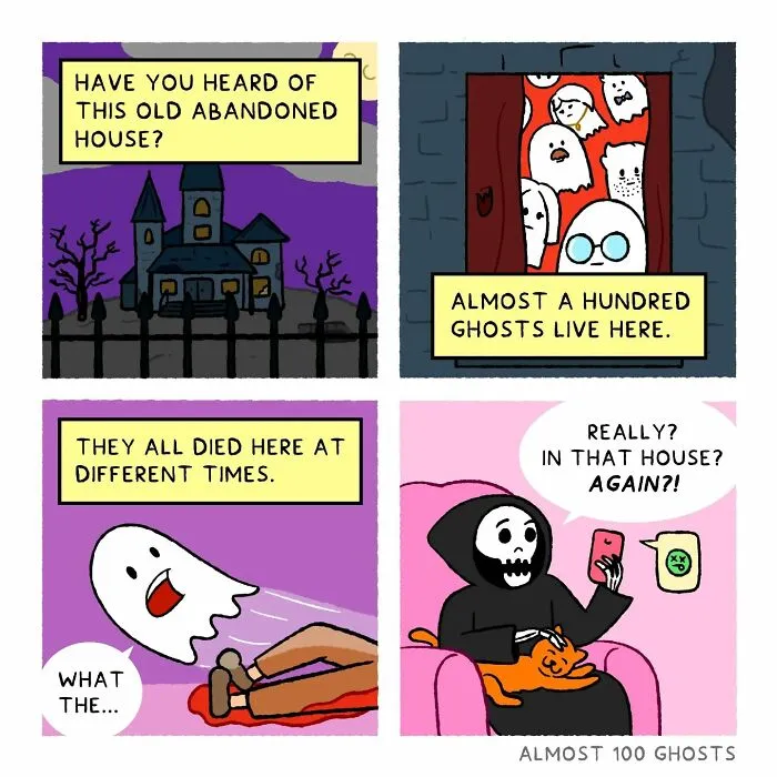 This Artist Makes Adorable Comics Showing The Funny Side Of The Afterlife (35 Pics)