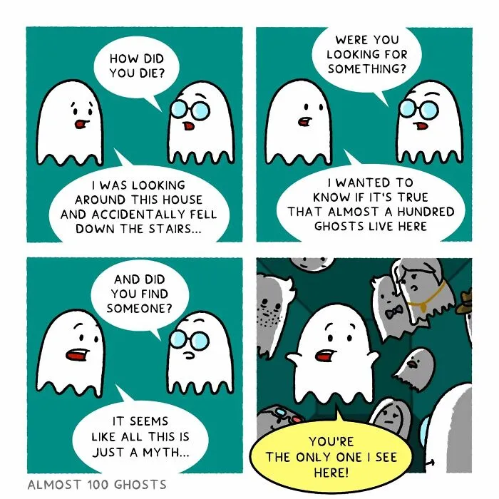 This Artist Makes Adorable Comics Showing The Funny Side Of The Afterlife (35 Pics)
