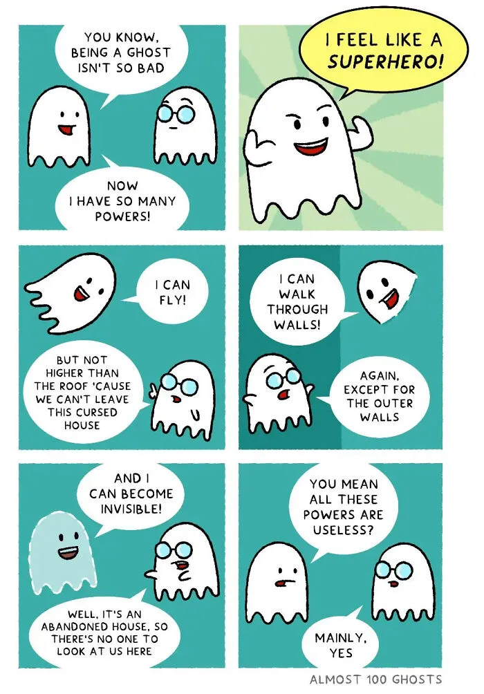 This Artist Makes Adorable Comics Showing The Funny Side Of The Afterlife (35 Pics)