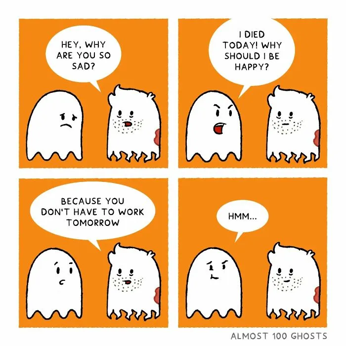 This Artist Makes Adorable Comics Showing The Funny Side Of The Afterlife (35 Pics)