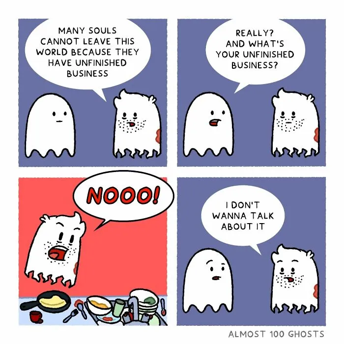 This Artist Makes Adorable Comics Showing The Funny Side Of The Afterlife (35 Pics)