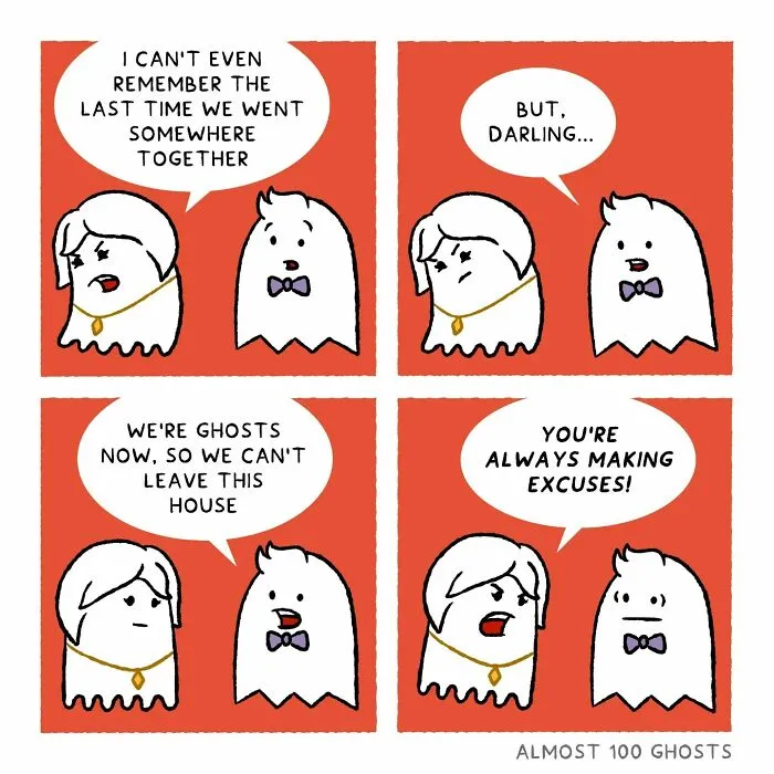 This Artist Makes Adorable Comics Showing The Funny Side Of The Afterlife (35 Pics)