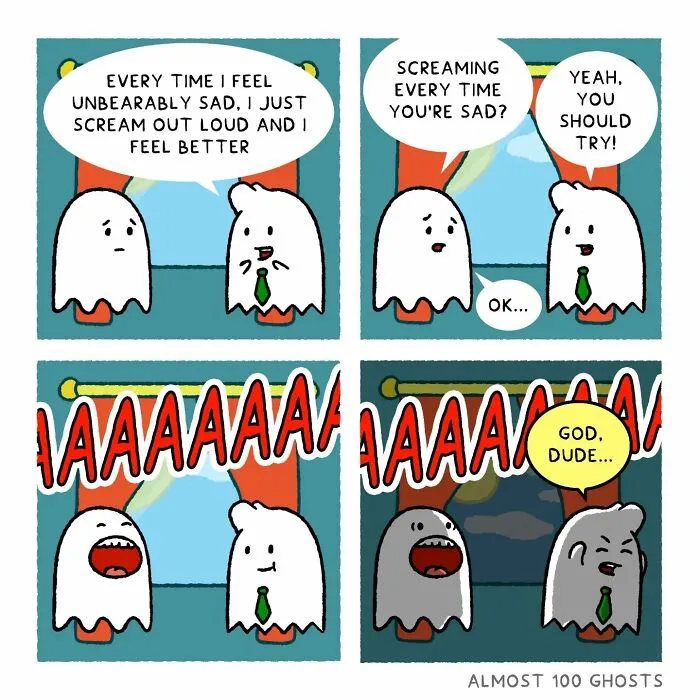 This Artist Makes Adorable Comics Showing The Funny Side Of The Afterlife (35 Pics)