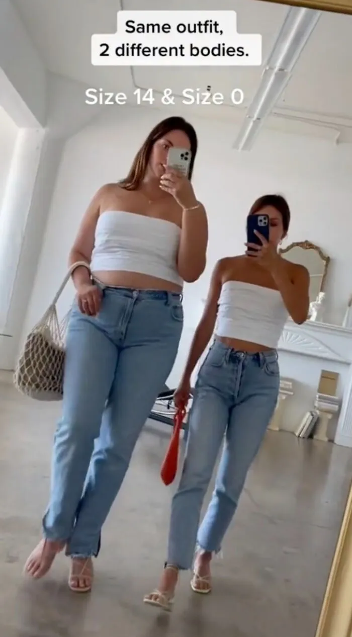 Women Compare XL And XS Sizes Of The Same Clothes, And Their Videos Go Viral