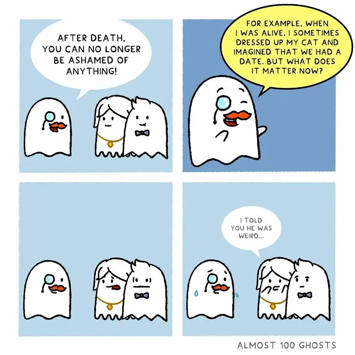 This Artist Makes Adorable Comics Showing The Funny Side Of The Afterlife (35 Pics)