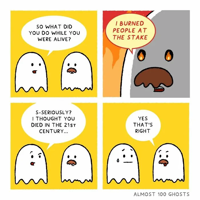 This Artist Makes Adorable Comics Showing The Funny Side Of The Afterlife (35 Pics)
