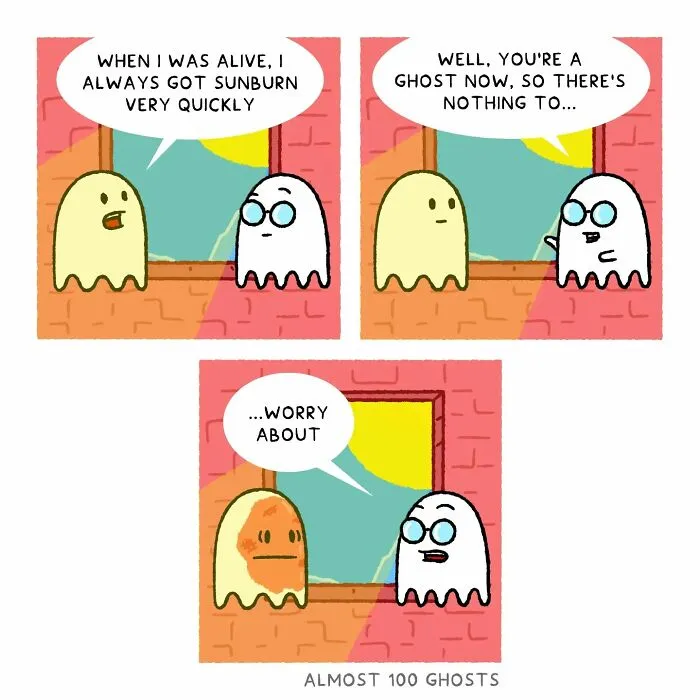 This Artist Makes Adorable Comics Showing The Funny Side Of The Afterlife (35 Pics)