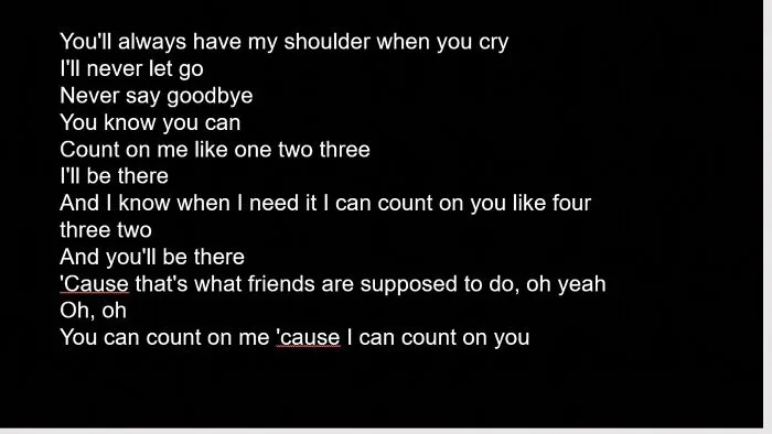 Lyrics For A Song