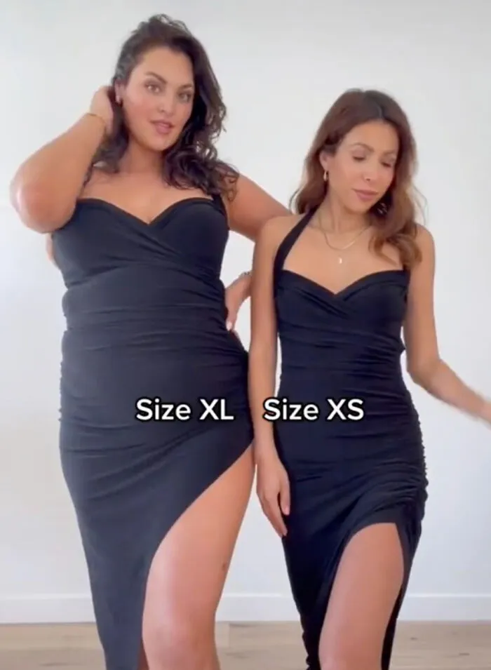 Estas mujeres comparan las tallas XL y XS de la misma ropa y sus videos se hacen virales