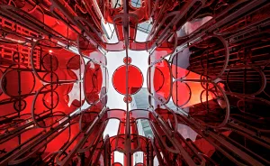 "Crimson Cloud":  Red Transparent Plexiglass Art Installation (12 Pics)