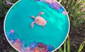 I Create Coffee Tables With Sculpted And Finely Painted Marine Creatures And Corals (13 Pics)